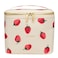 kate spade new york Beige Lunch Bag Small Insulated Lunch Tote Thermal Bag with Double Zipper and Carrying Handle Strawberries