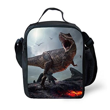CAIWEI CARBEEN 3D Animal Dinosaur Cat Shark Husky and Dolphin Insulated Lunch Box Cooler Bag DINOSAUR3