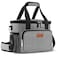 Femuar Lunch Bags for WomenMen Insulated Lunch Bag for Work Office Picnic Large Lunch Cooler Bag Leakproof Lunch Box with Adjustable Shoulder Strap for Adults Grey 15L