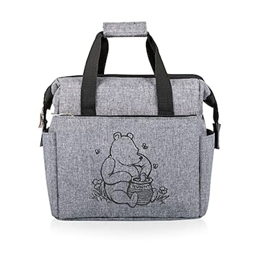PICNIC TIME Disney Winnie the Pooh On The Go Lunch Bag Soft Cooler Lunch Box Insulated Lunch Bag Heathered Gray