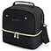 TOURIT Lunch Bag Women Double Deck Lunch Box Insulated Lunch Cooler for Women Men Work Black