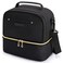 TOURIT Lunch Bag Women Double Deck Lunch Box Insulated Lunch Cooler for Women Men Work Black