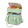 MAPLELILY Lunch Box for Men Women Double Deck Insulated Lunch Bag Large Leak Proof Tote Cooler Wide Open Dual Compartment Lunch Bags with Shoulder Strap For Work Picnic Hiking Beach Green