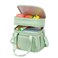 MAPLELILY Lunch Box for Men Women Double Deck Insulated Lunch Bag Large Leak Proof Tote Cooler Wide Open Dual Compartment Lunch Bags with Shoulder Strap For Work Picnic Hiking Beach Green