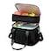 MAPLELILY Lunch Box for Men Women Double Deck Insulated Lunch Bag Large Leak Proof Tote Cooler Wide Open Dual Compartment Lunch Bags with Shoulder Strap For Work Picnic Hiking Beach Black