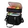 MAPLELILY Lunch Box for Men Women Double Deck Insulated Lunch Bag Large Leak Proof Tote Cooler Wide Open Dual Compartment Lunch Bags with Shoulder Strap For Work Picnic Hiking Beach Black