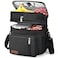 BAGNN Lunch Box Lunch Bag for Men Women Expandable Doubledeck Expandable Large Insulated Cooler Lunch Bag with Shoulder Strap Leakproof Durable Adult Lunch Box for Work Picnic 16L Black