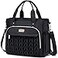 Weitars Insulated Lunch Bag for WomenLeak Proof Lunch Box for WorkExtra Large Lunch Tote Bag With Removable Shoulder Strap with Side PocketsReusable Lunch Bag For Picnic Hiking Black02