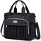 Weitars Insulated Lunch Bag for WomenLeak Proof Lunch Box for WorkExtra Large Lunch Tote Bag With Removable Shoulder Strap with Side PocketsReusable Lunch Bag For Picnic Hiking Black02