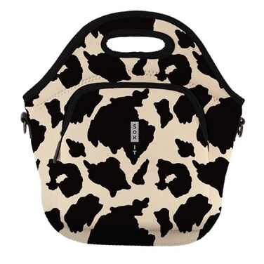 Sok It LunchTote Zippered Bag Insulated Neoprene Caddy Cow Print XLarge 65 Quart Lunch Tote