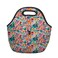 Sok It LunchTote Zippered Bag Insulated Neoprene Caddy Abstract Floral Large 45 Quart Lunch Tote