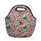 Sok It LunchTote Zippered Bag Insulated Neoprene Caddy Abstract Floral Large 45 Quart Lunch Tote