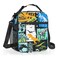 Clastyle Black Dinosaur Insulated Lunch Bag for Kids Portable Large Thermal Cooler Lunch Bag for Boys School Lunch Box Bag with Bottle Holder