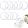 yuntop 8 Pieces Silicone Jar Replacement Gasket 375 Inch Sealing Rings for Glass Clip Top Jars LeakProof Canning Silicone Fitting SealsWhite