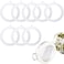 yuntop 8 Pieces Silicone Jar Replacement Gasket 375 Inch Sealing Rings for Glass Clip Top Jars LeakProof Canning Silicone Fitting SealsWhite