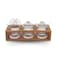 Badash Crystal Glass Jar Set 10Piece Glass Jars with Lids Spoons and Wood Stand for Jam Honey Spice or Condiments Ideal for Salad Dressing Sauce
