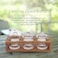 Badash Crystal Glass Jar Set 10Piece Glass Jars with Lids Spoons and Wood Stand for Jam Honey Spice or Condiments Ideal for Salad Dressing Sauce