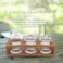 Badash Crystal Glass Jar Set 10Piece Glass Jars with Lids Spoons and Wood Stand for Jam Honey Spice or Condiments Ideal for Salad Dressing Sauce