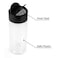 Foraineam 16 Pack 17 oz 500ml Plastic Spice Jars Containers Bottles with Black Flip Cap To Pour Or Sifter Shaker Perfect for Storing Spice Powders and Herbs