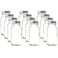 U-Pack UPack 12 pieces of Square Glass Spice Bottles 4 oz Spice Jars with Silver Metal Lids Shaker Tops and Labels