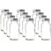 U-Pack UPack 12 pieces of Square Glass Spice Bottles 4 oz Spice Jars with Silver Metal Lids Shaker Tops and Labels