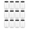 novelinks 32 oz Mason Jars with Plastic Lids 12 Pack Large Plastic Salad Jars with Lids 32oz Reusable Spice Containers Kitchen Jars for Pantry Organization 12 PackBlack