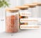 COCOYA 32 FL Oz Glass Jars with Bamboo Lid Set 4Pack UPGRADE Thick Glass Pantry Storage Canisters Kitchen Clear Food Containers for Dry Foods Nut Meal Prep Coffee Bean Candy Sugar Cookie Cereal