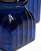 Cypress Home Navy Blue Glass Canister Set of 3 Jars Cereal Grain and Food Containers Decorative Home Storage Dcor for Kitchen and Pantry