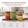 EONJOE 2 oz Glass Dressing Containers To Go Sauce Cups Mini Condiment Dip Jars with Lids Lunch Box Accessories6Pack