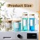 KitHero Glass Laundry Detergent Dispenser Set 2x50oz 2x70oz Borosilicate Containers with Bamboo Lids Handle Labels Stores Powderlaundry podsFabric Softener for Laundry Room organization and Decor
