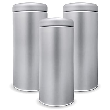 G-vital GVital Tin Canister with Airtight Lids for Loose Tea Tea Bags spices dried vegetables Large 169 ounces round container Small Kitchen for Coffee Sugar Storage Loose Leaf Tea Tin Containers 3pcs