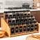 JARXSUN 24Pcs Spice Jars Containers with Labels4oz Black Seasoning Bottles with Shaker Lids for Rack Cabinet DrawerEmpty Square Condiment Pots 24 Black