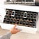 JARXSUN 24Pcs Spice Jars Containers with Labels4oz Black Seasoning Bottles with Shaker Lids for Rack Cabinet DrawerEmpty Square Condiment Pots 24 Black