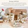MACKENZIE-CHILDS MACKENZIECHILDS Enamel Canister Versatile Kitchen Storage Container for Flour and Sugar Small 38Ounce Capacity White Butterfly Garden