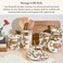 MACKENZIE-CHILDS MACKENZIECHILDS Enamel Canister Versatile Kitchen Storage Container for Flour and Sugar Small 38Ounce Capacity White Butterfly Garden
