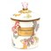 MACKENZIE-CHILDS MACKENZIECHILDS Enamel Canister Versatile Kitchen Storage Container for Flour and Sugar Small 38Ounce Capacity White Butterfly Garden