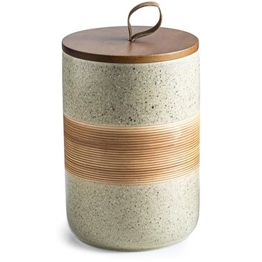 Miamolo Large Storage Containers with Lids Ceramic Coffee Container Kitchen Food Storage Jars for Spice Sugar Tea Bag Stackable Decorative Jars for Counter 61 floz