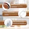 MOLADRI 300ML10Oz Clear Cute Glass Storage Canister Holder with Stackable Airtight Wood Lid Modern Decorative Small Container Jar for Coffee Spice Candy Salt Cookie Condiment Pepper Sugar