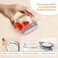 MOLADRI 4 Pack Glass Clear Storage Canister with Airtight Lid 12oz Overnight Oats Containers Small Cute Decorative Pantry Jar for Snacks Yogurt Cereal Fruit Salad Spice Sugar Coffee Tea