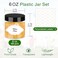 PeacePeo Plastic Jars with Lids 48 Pcs 6 OZ Slime Containers with Screw On Lids Clear Round Plastic Storage Jars Refillable Container Jar for Travel Storage Home Kitchen Food