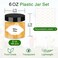 PeacePeo Plastic Jars with Lids 48 Pcs 6 OZ Slime Containers with Screw On Lids Clear Round Plastic Storage Jars Refillable Container Jar for Travel Storage Home Kitchen Food