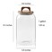 Sweejar Large Glass Candy Jars with Wooden Lids 1 Gallon Glass Jar with Lid SugarFlour Storage Containers Big Glass Canisters with Airtight Lid 2 Pack