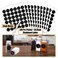 SWOMMOLY 30 Glass Spice Jars 4ozSquare Spice Bottles with 703 Spice Labels Empty Spice Containers with Poursift Shaker Lid Airtight Cap Chalk Marker and Funnel Complete Set