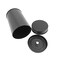 Teensery 1 Pack Tea Tin Canister Black Metal Loose Tea Jar Small Tea Storage Can Box Round Kitchen Canister with Airtight Double Lids for Tea Coffee Sugar Spice Candy