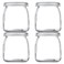 Thymart 53oz 7 OZ Mini Glass Jar with Lid for Pudding Yogurt Caviar Herb Jelly Jams Honey Spices Dishwaresafe Packof4Pcs 53 Round 4 MGJS57