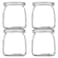 Thymart 53oz 7 OZ Mini Glass Jar with Lid for Pudding Yogurt Caviar Herb Jelly Jams Honey Spices Dishwaresafe Packof4Pcs 53 Round 4 MGJS57