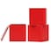 Tianhui Square Tin Can Empty Cube Steel Box Storage Container kit 65mm Series for Treats Gifts Favors Loose Tea Coffee and Crafts Red 3S