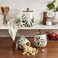TTU Tabletops Gallery Ceramic Canister Collection Stoneware Designed Kitchen Storage Acacia Wood White Set 3 Piece Green Leaf Canister Set