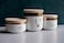 Ukonic Harry Potter Quidditch Ceramic Storage Jars 3Pack Food Storage For Cookies Candy Spice Flour and Sugar Containers With Lids Kitchen Canisters Set of 3