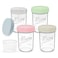 Xyptorix 16 oz Overnight Oats Containers with Lids 4Pack LeakProof Wide Mouth Mason Jars Separate Compartments for FruitsNuts Airtight Glass Jars for Chia Pudding Yogurt Parfait and Salad